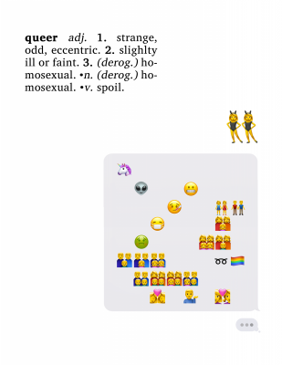 Texts with Oxford (race and sexual orientation) [Queer], 2017